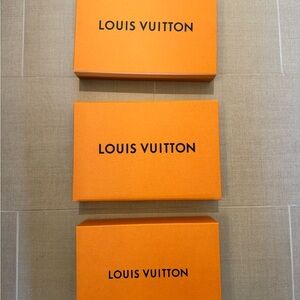 Louis Vuitton Signature Orange Storage Boxes